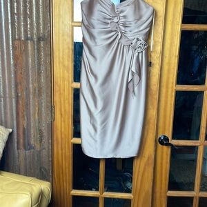 Pastore Elegant Taupe Dress, Size 46